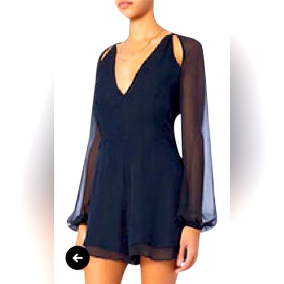 INTERMIX Dresses & Skirts - Navy Astra Cut Out Romper. NWT Size XS.
